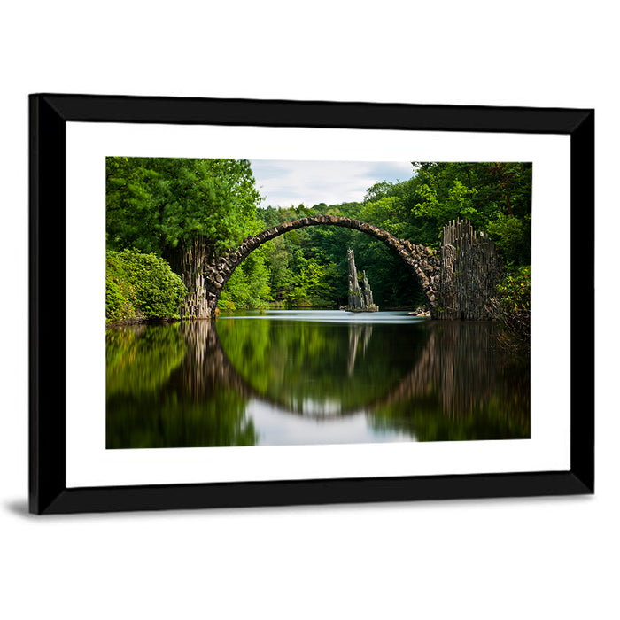 Rakotzbrücke Devil's Bridge, Gablenz Wall Art as a framed print
