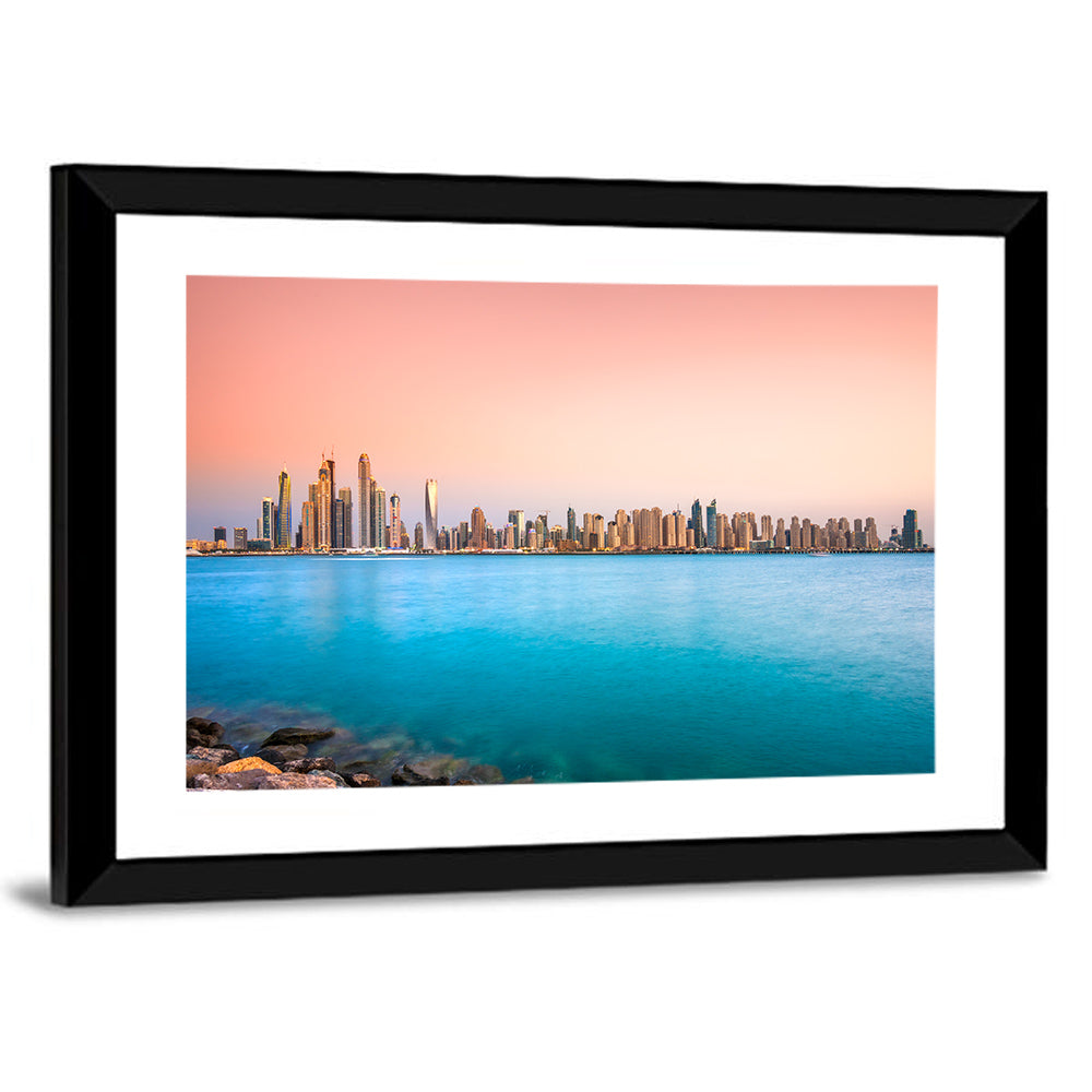 Dubai Marina Skyline Wall Art