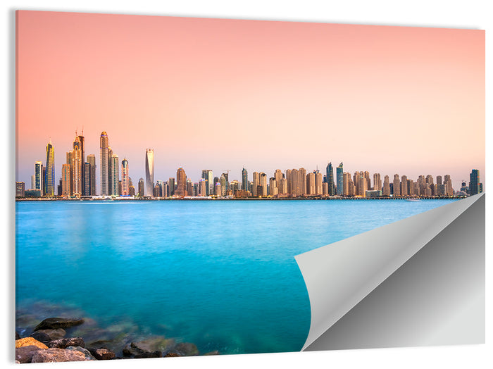 Dubai Marina Skyline Wall Art as a poster print