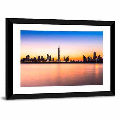 Dubai Skyline at Dusk Wall Art