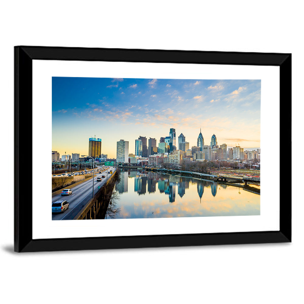 Philadelphia Skyline at Dusk Wall Art