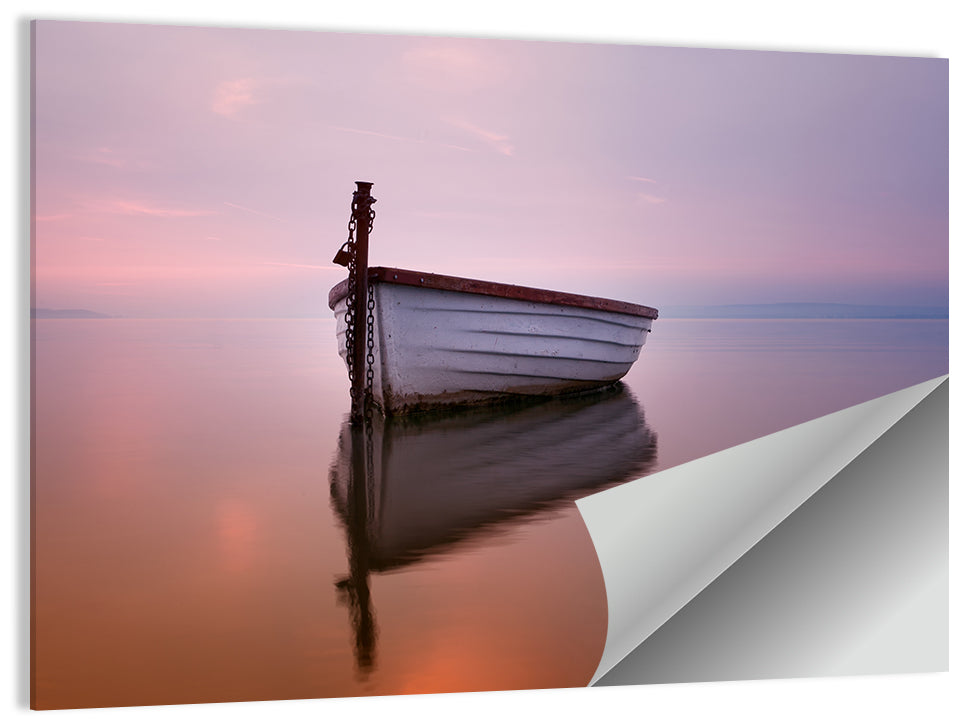 Pastel Boat Reflection Wall Art