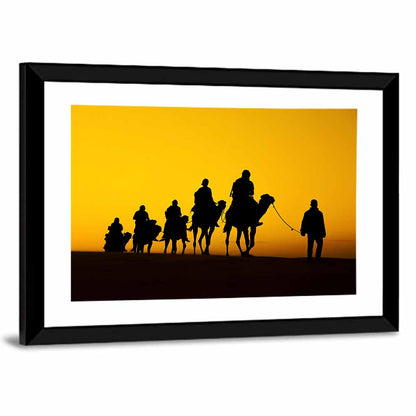 Camel Caravan Silhouette Wall Art
