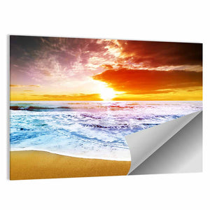 Beach Shore Sunset Wall Art