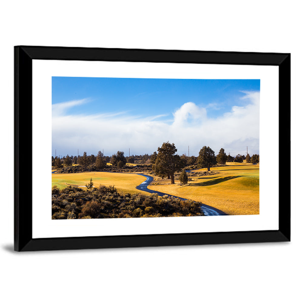 Central Oregon Golf Course with Winding Path Wall Art