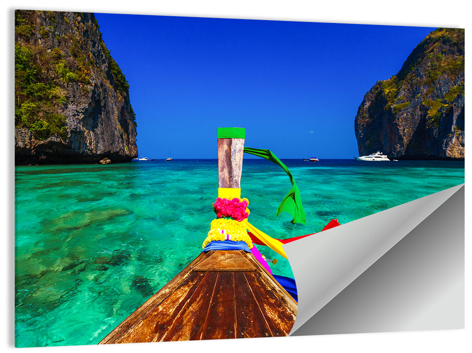 Maya Bay Long-tail Boat Wall Art