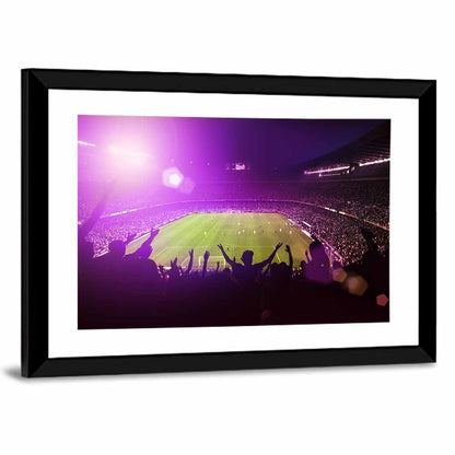 Night Football Stadium Crowd Wall Art