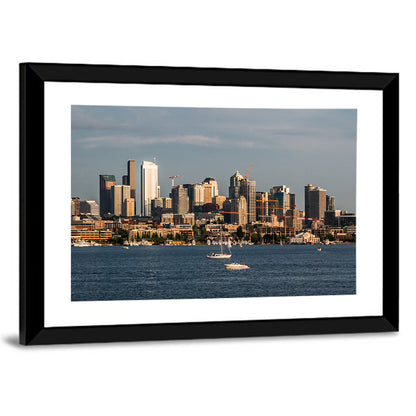 Seattle Skyline at Golden Hour Wall Art