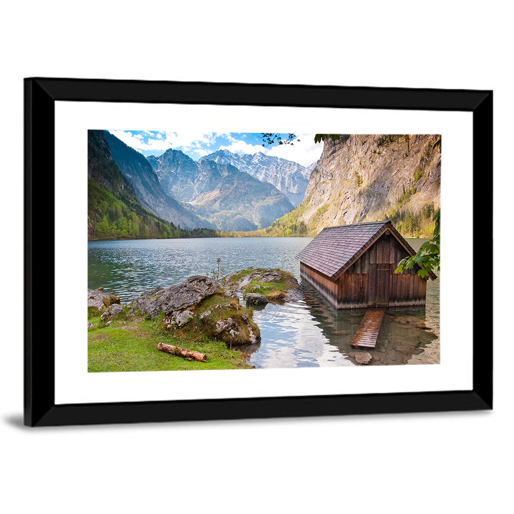 Obersee Boathouse at Königssee Wall Art