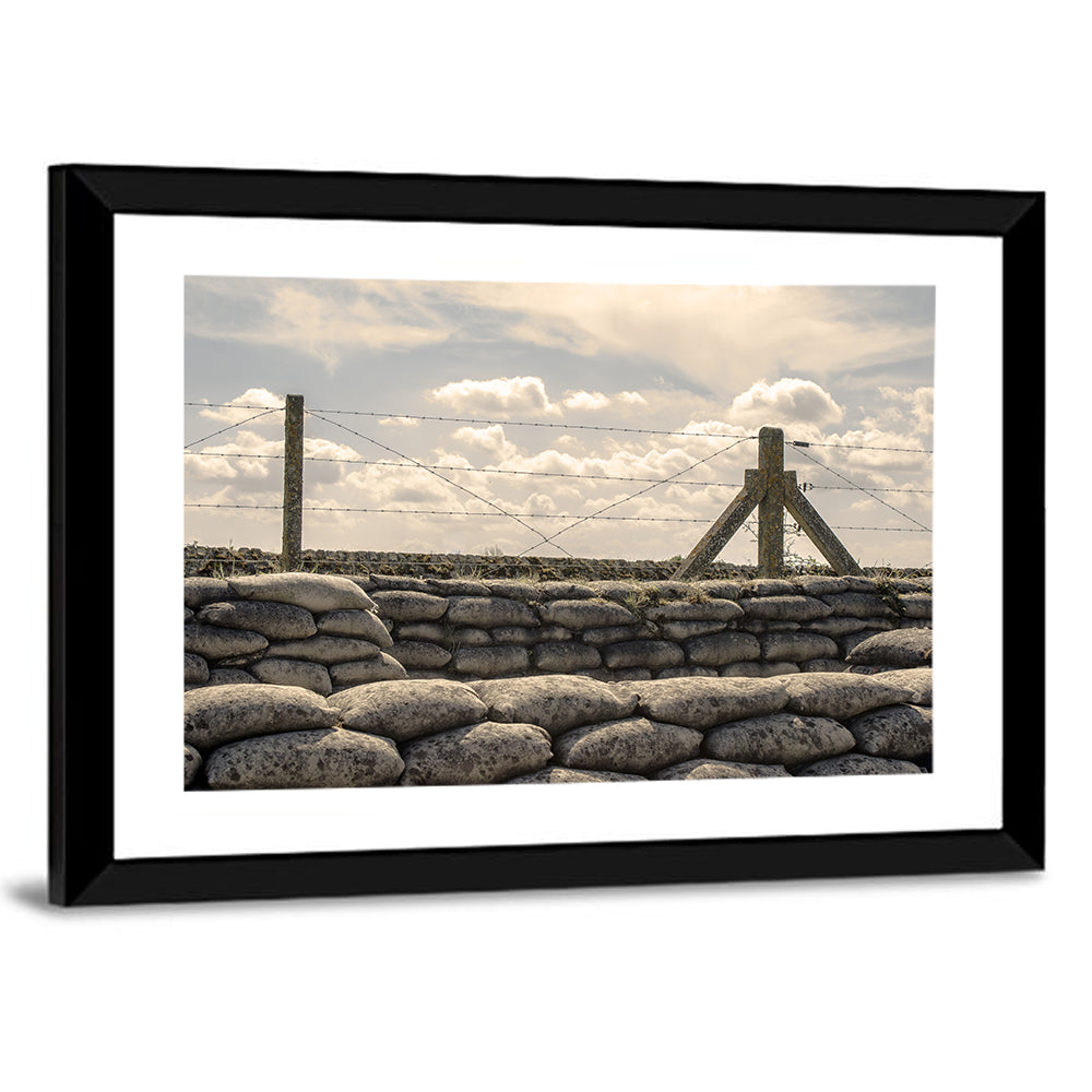 Wwi Trench with Sandbags Wall Art