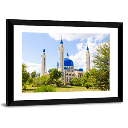 Blue Domed Mosque with Golden Minarets Wall Art