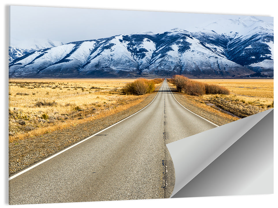 El Calafate Road with Snow Peaks Wall Art