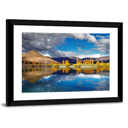 Lake Tekapo Autumn Reflection Wall Art