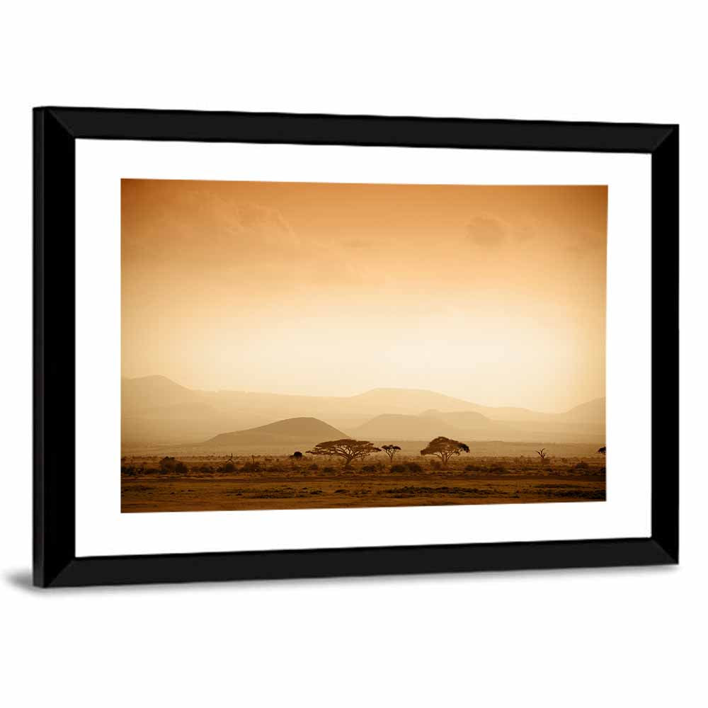 Hazy Savannah at Dawn Wall Art