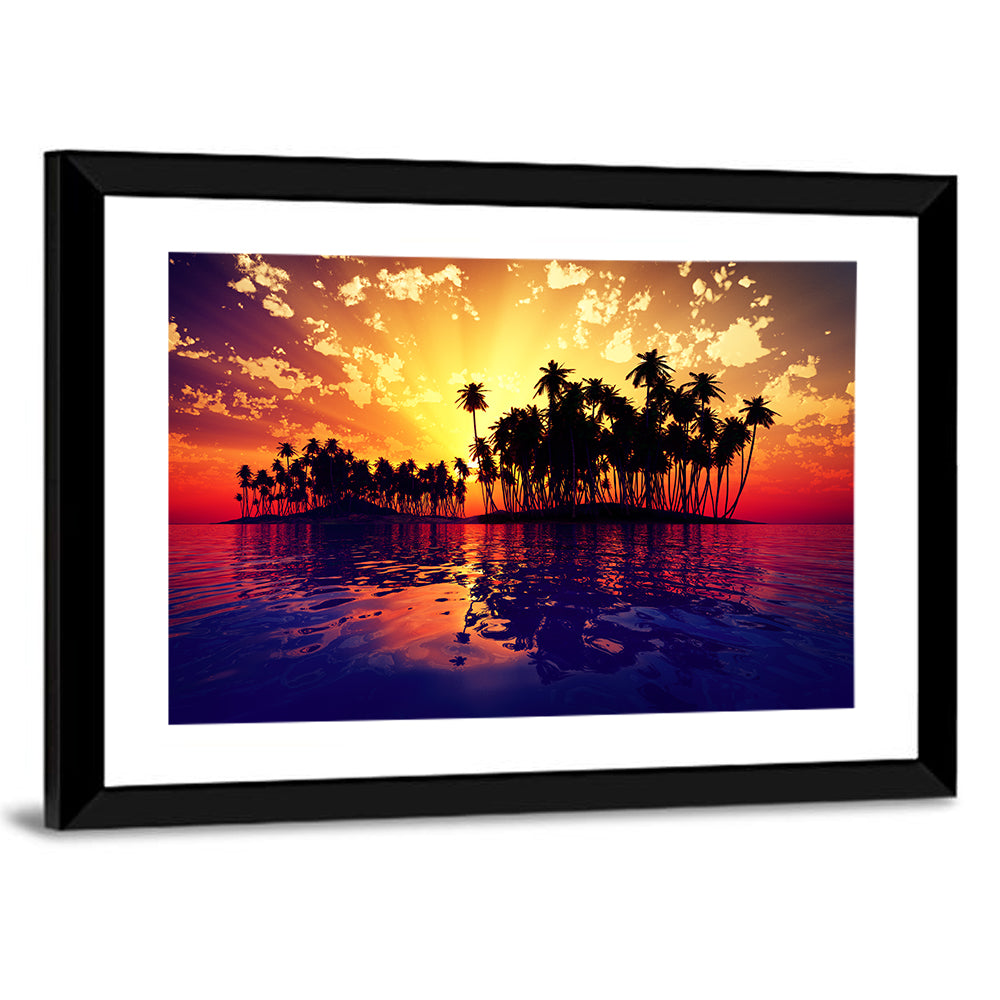 Coconut Island Sunset Wall Art