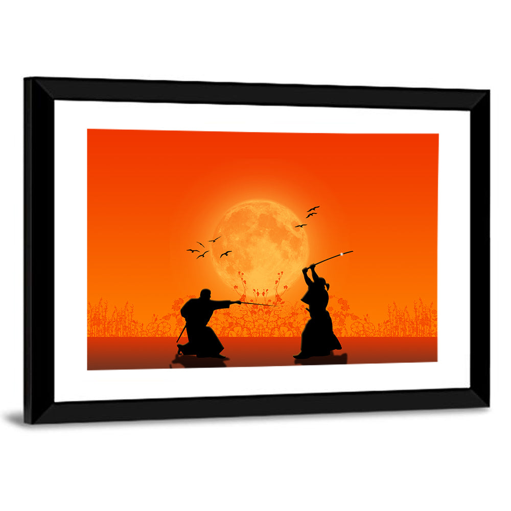 Fighting Samurai Wall Art