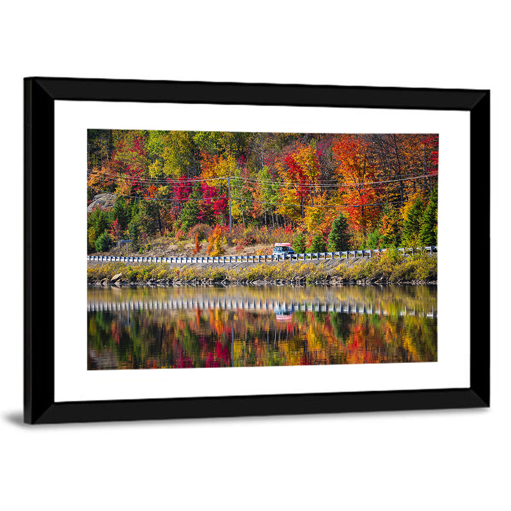 Algonquin Highway 60 Autumn Reflection Wall Art