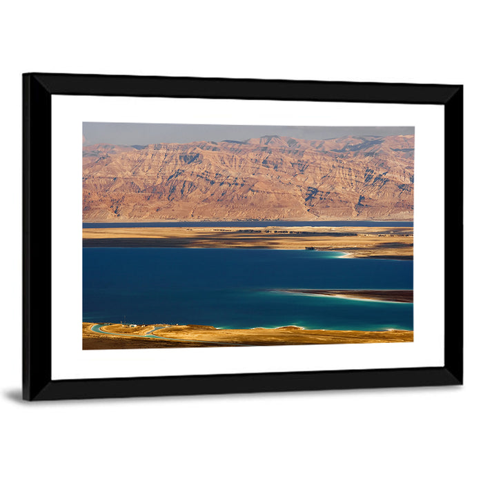 Ein Bokek Dead Sea View Wall Art as a framed print