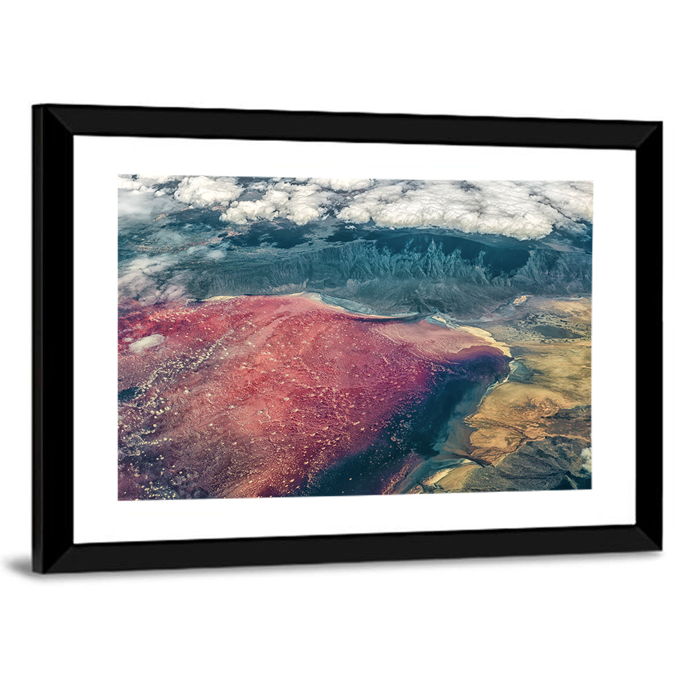 Lake Natron Aerial View Wall Art