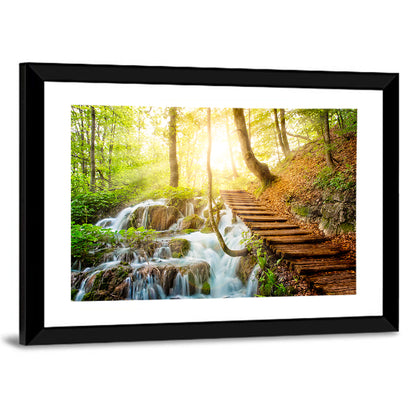 Plitvice Lakes Walkway Wall Art