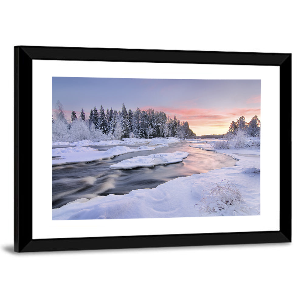 Kiiminkijoki Winter Sunrise Wall Art