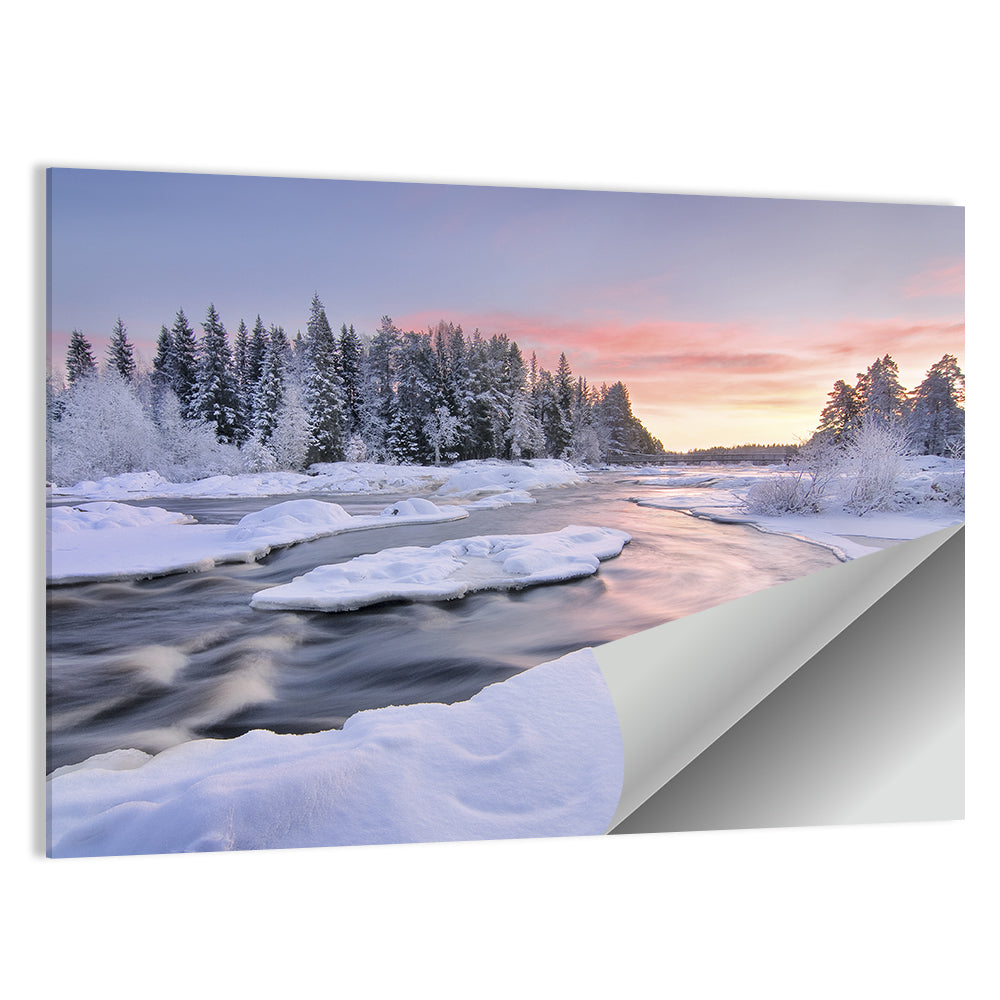 Kiiminkijoki Winter Sunrise Wall Art