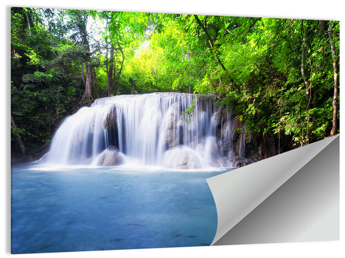 Erawan Waterfall Emerald Pool Wall Art as a poster print