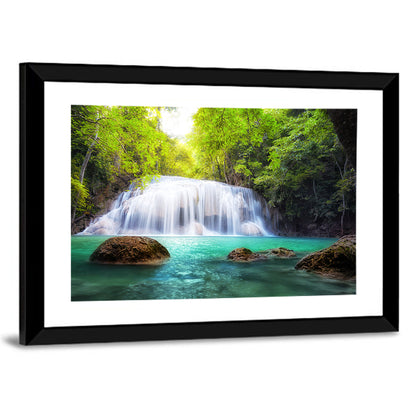 Erawan Falls Turquoise Waterfall Wall Art