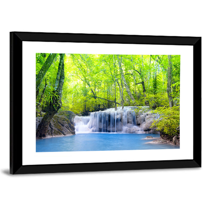 Erawan Falls, Kanchanaburi Wall Art as a framed print