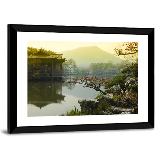 West Lake Morning Pavilion Wall Art