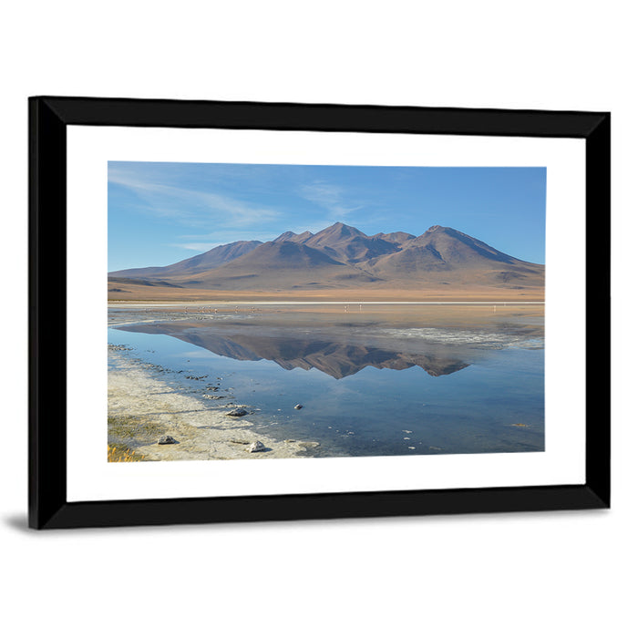 Sur Lipez Salt Lake Reflection Wall Art as a framed print