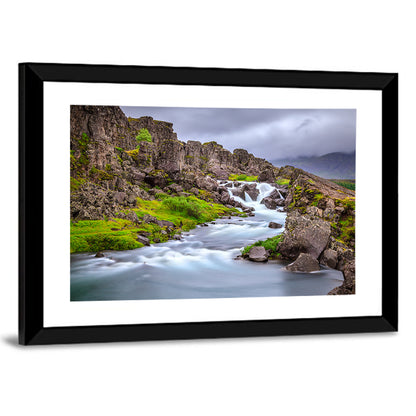 Öxarárfoss Stream, Þingvellir Wall Art