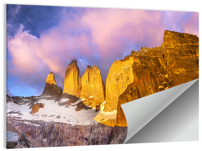 Torres Del Paine Alpenglow Wall Art