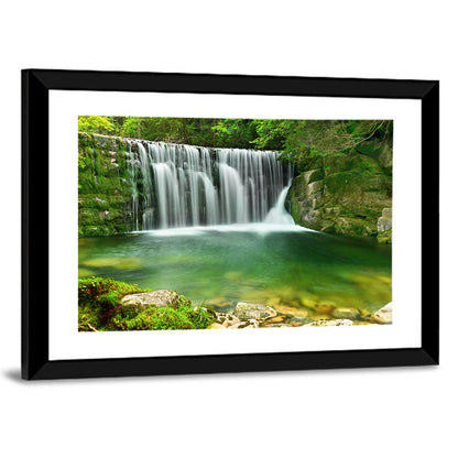 Lake Emerald Waterfall Wall Art