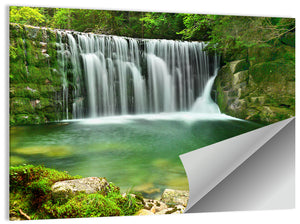 Lake Emerald Waterfall Wall Art