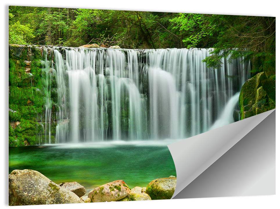 Emerald Lake Waterfall Wall Art
