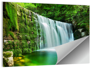 Waterfall in Emerald Lake Wall Art