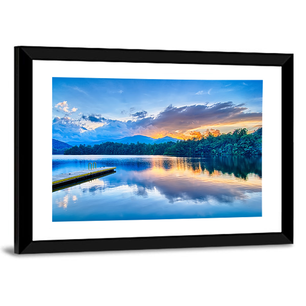 Santeetlah Lake at Golden Hour Wall Art
