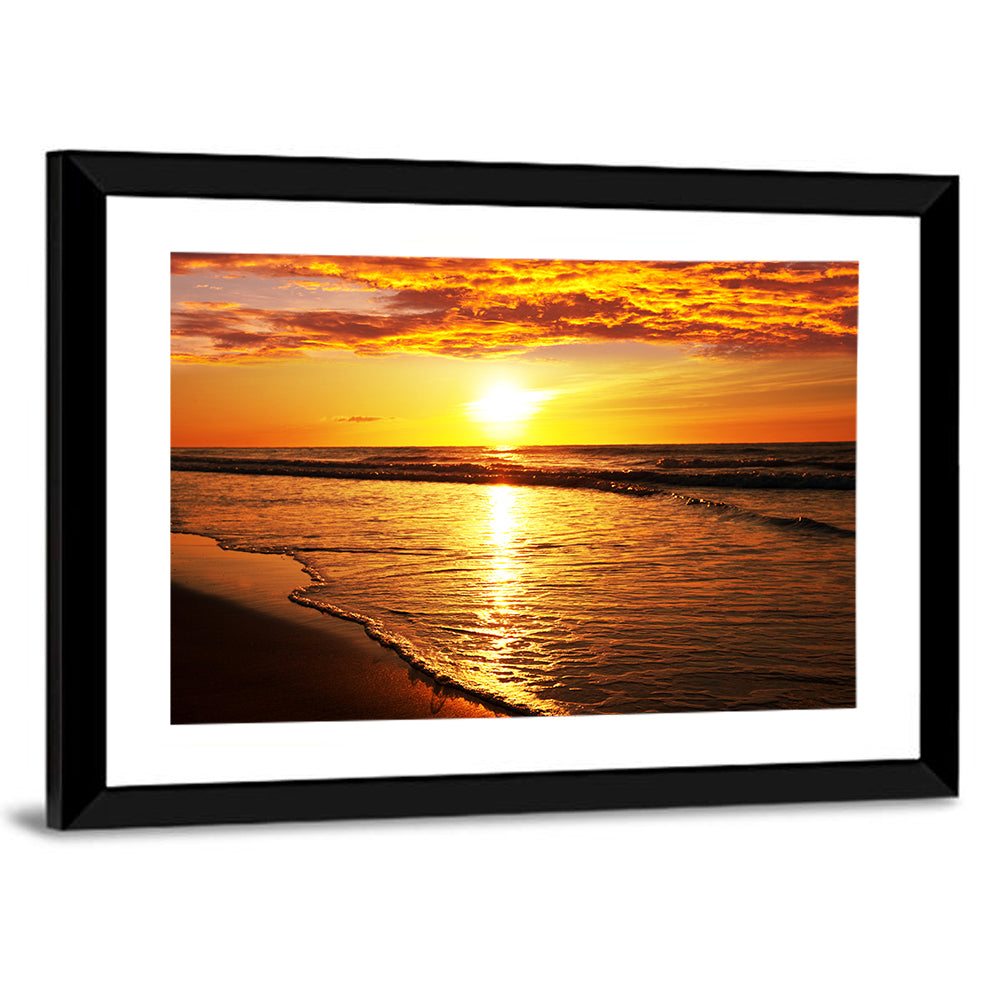 Golden Thai Beach Sunset Wall Art
