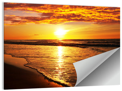 Golden Thai Beach Sunset Wall Art