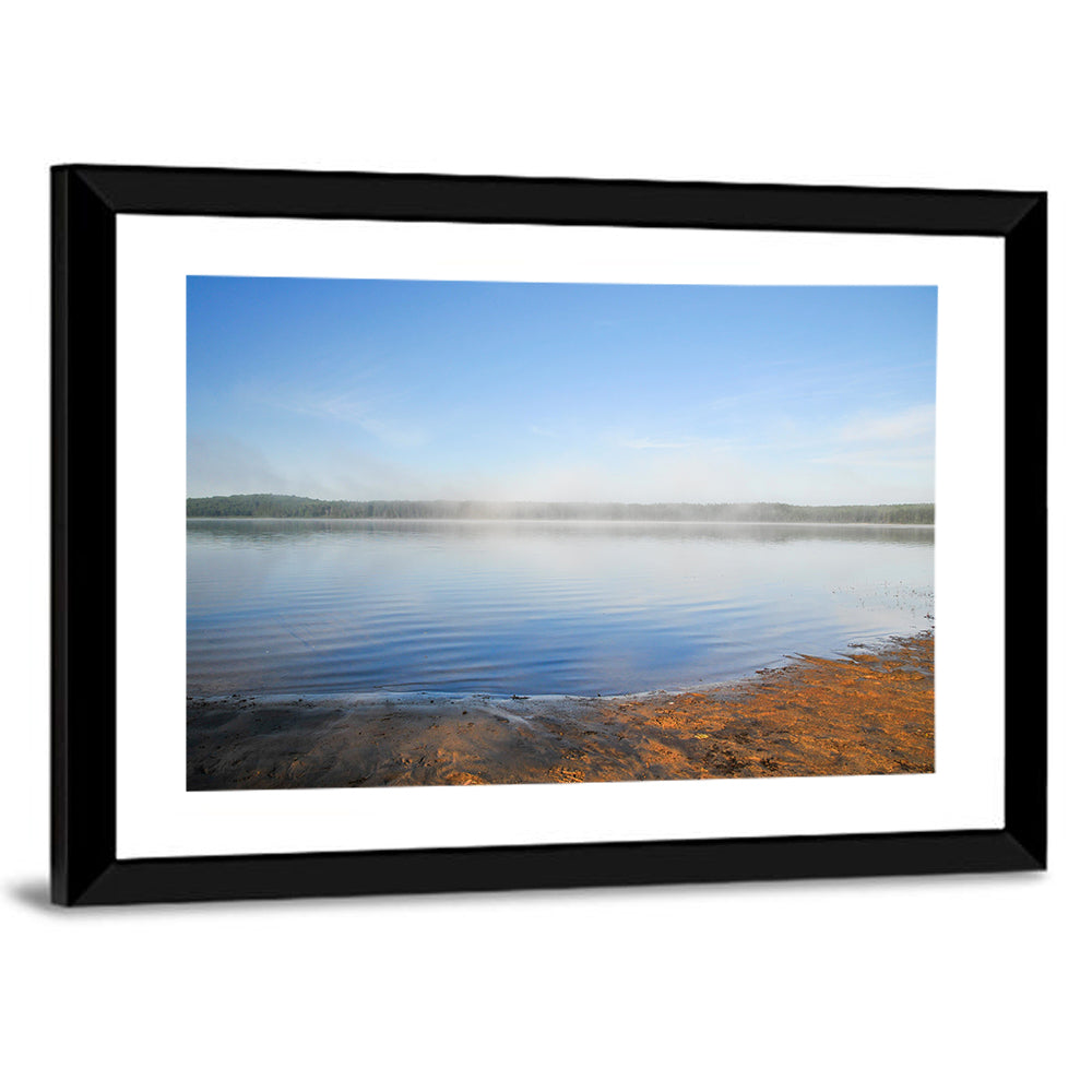 Morning Fog Over Abitibi Lake Wall Art