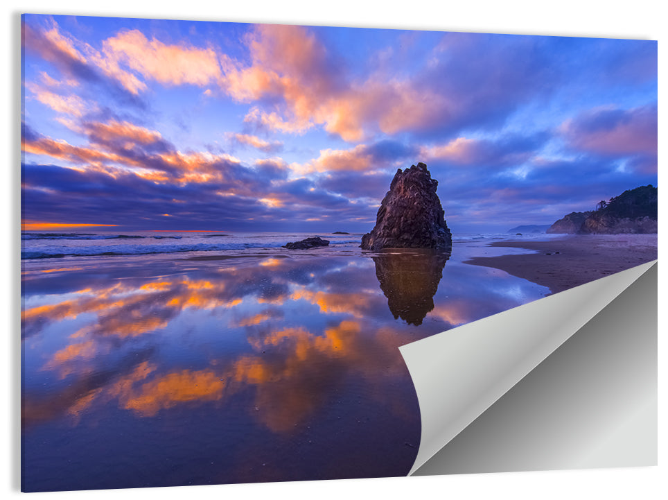 Oregon Coast Sea Stack Sunset Wall Art