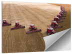Aerial Soybean Harvest Wall Art