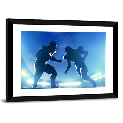 Stadium Football Silhouettes Wall Art