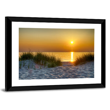 Lake Michigan Sunset Dunes Wall Art