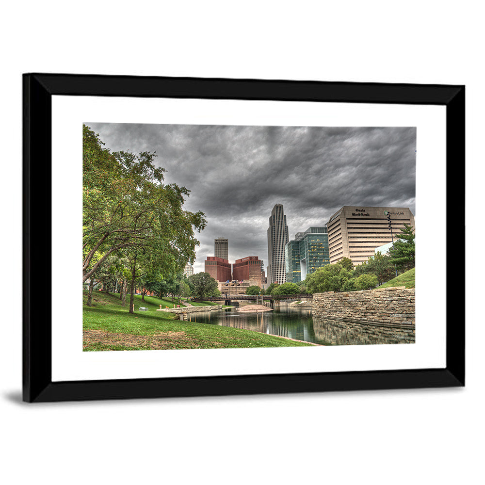 Omaha Skyline at Gene Leahy Mall Wall Art