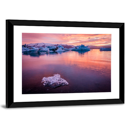 Jökulsárlón Dusk Lagoon Wall Art