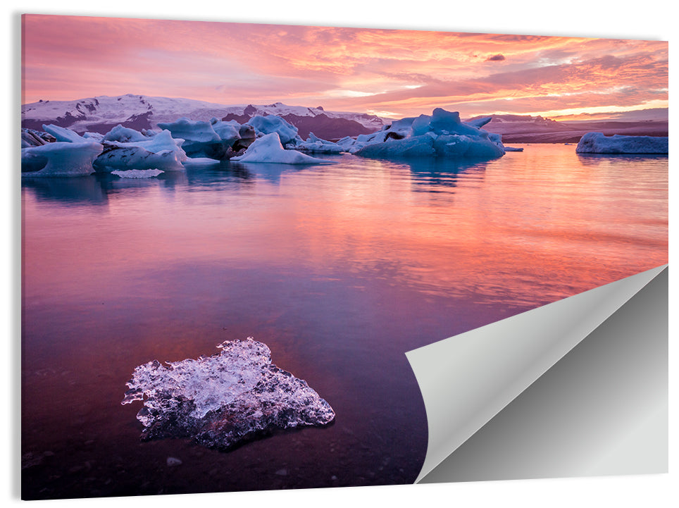 Jökulsárlón Dusk Lagoon Wall Art