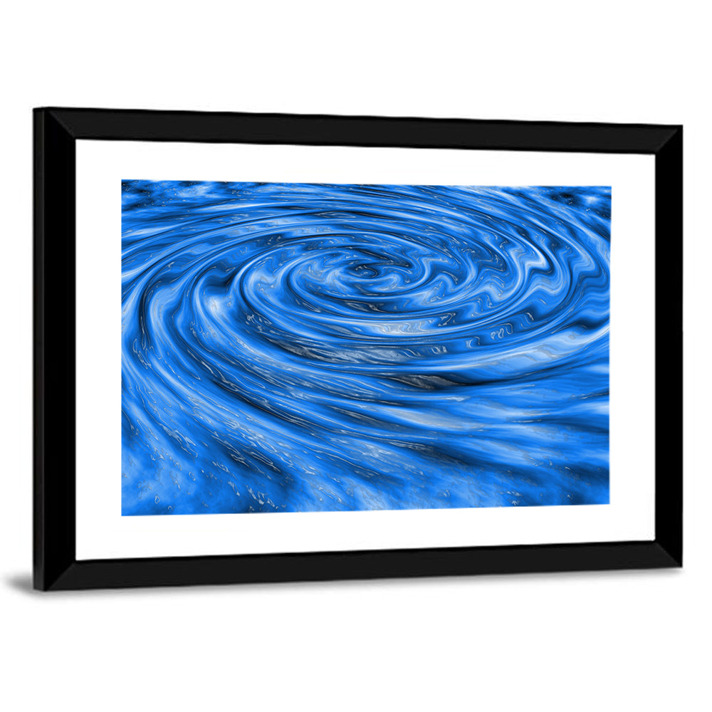 Azure Water Vortex Wall Art