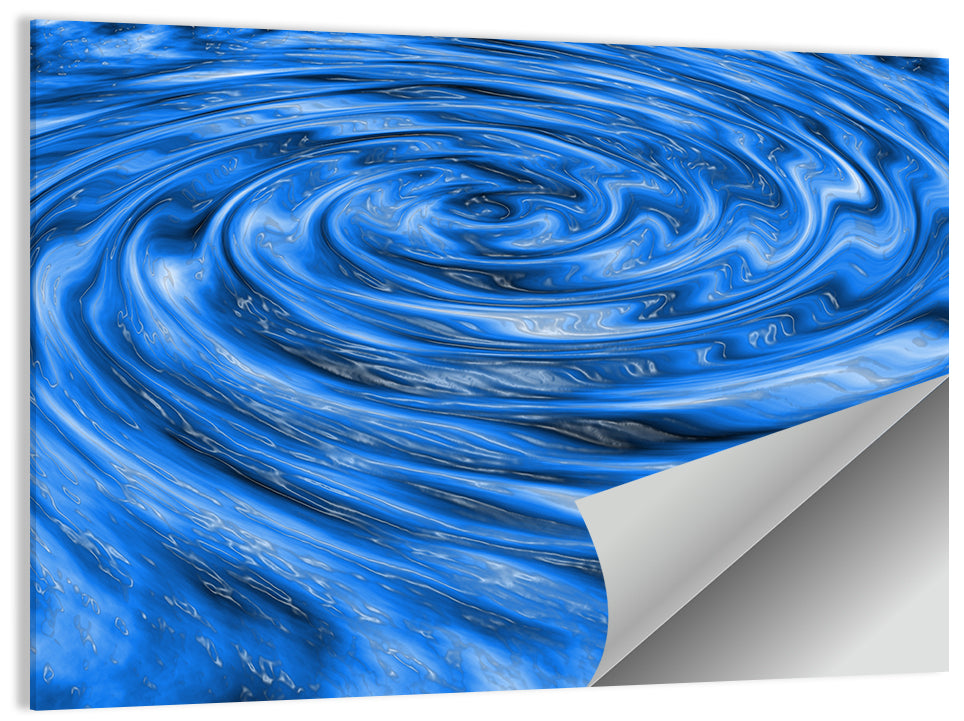 Azure Water Vortex Wall Art